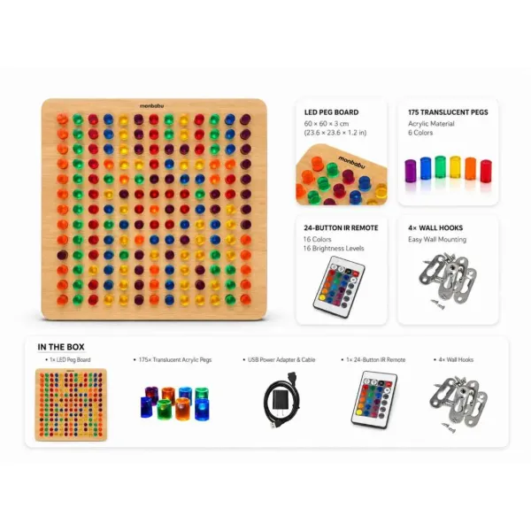 LED peg board